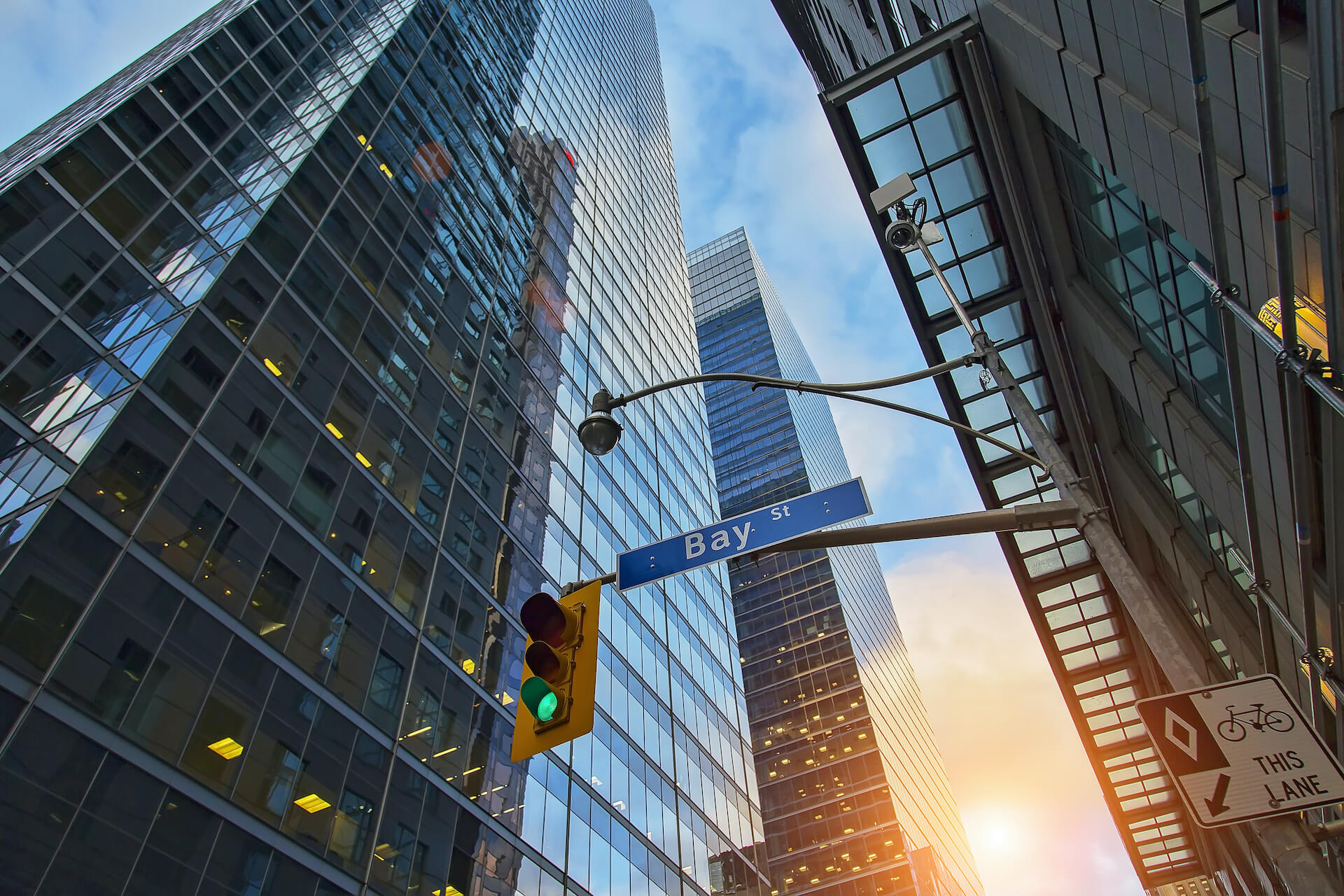 Image of glass office building on Bay Street in Toronto